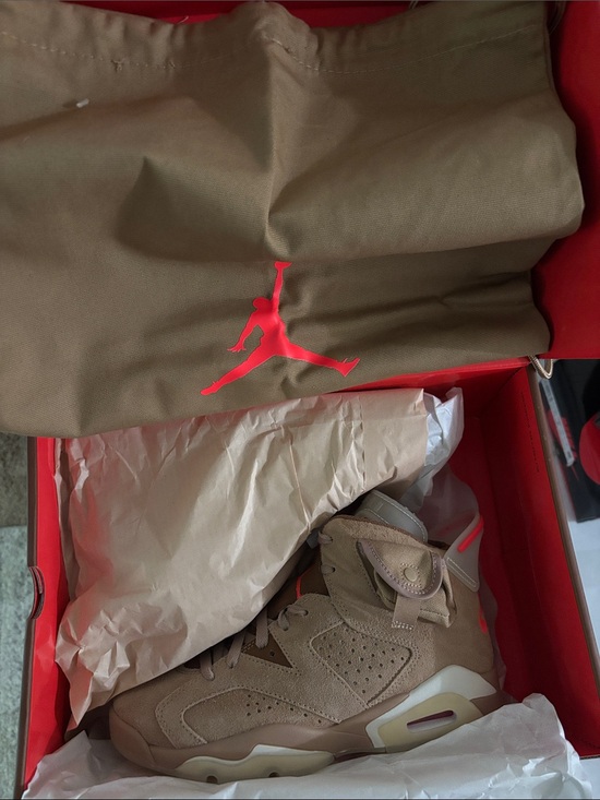 Jordan Shoes - Nike Jordan 6 Retro Travis Scott British Khaki
